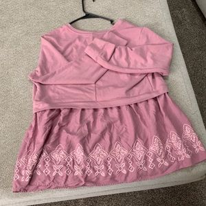 Pink ruffle shirt